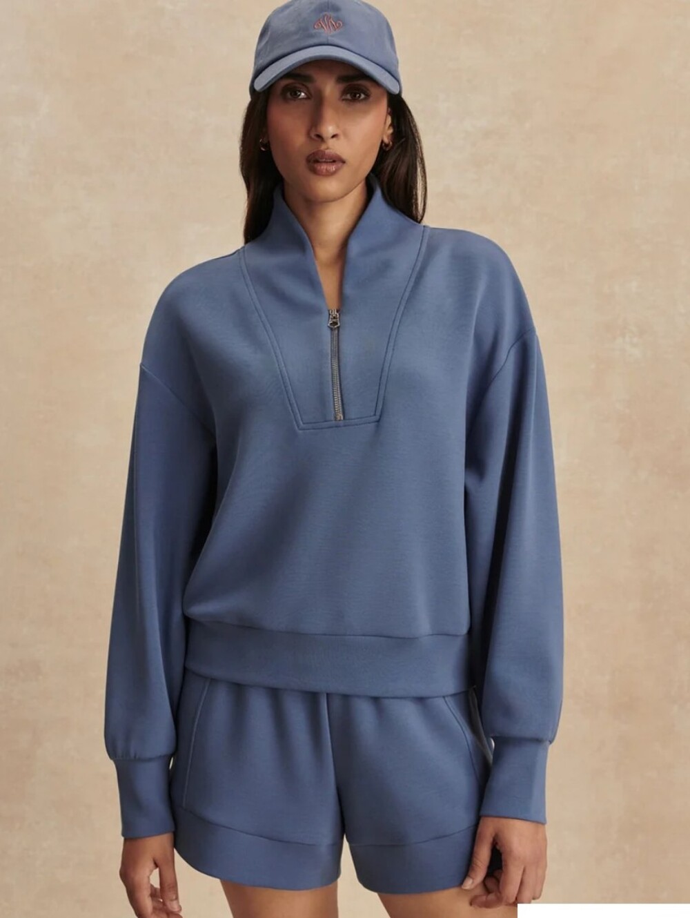 New Varley Doublesoft Davidson Sweat in Bijou Blue $138 Women's Size Medium